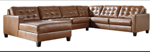 Ashley- Baskove Auburn Leather Large LAF Sectional