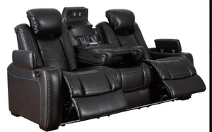 Party Time Midnight Power Reclining Sofa Ashley
